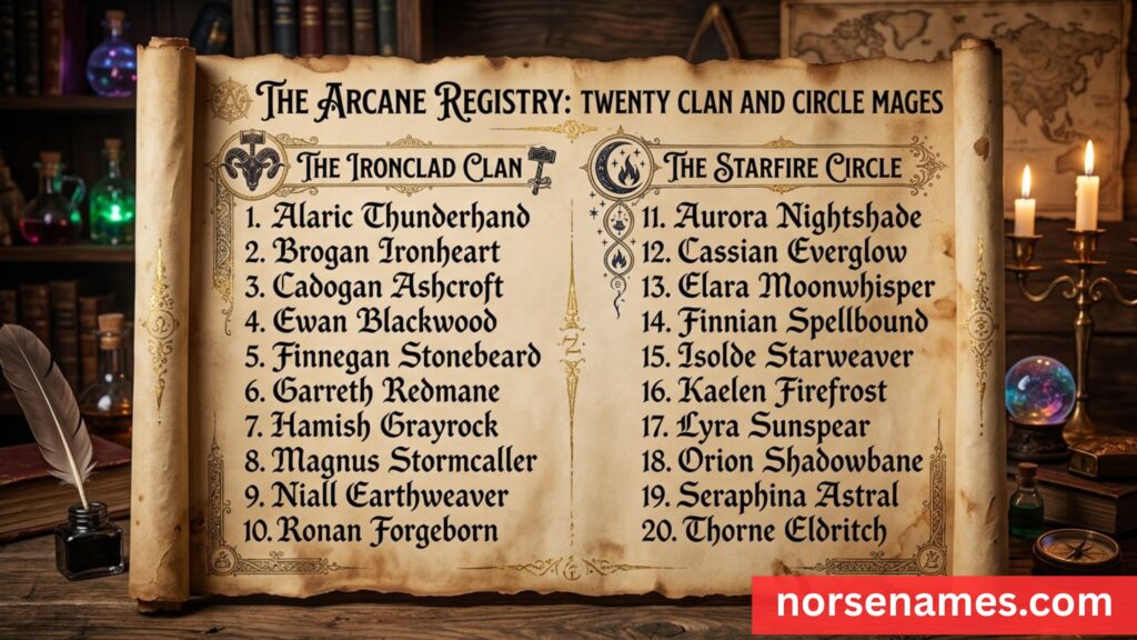 Clan and Circle Wizard Names
