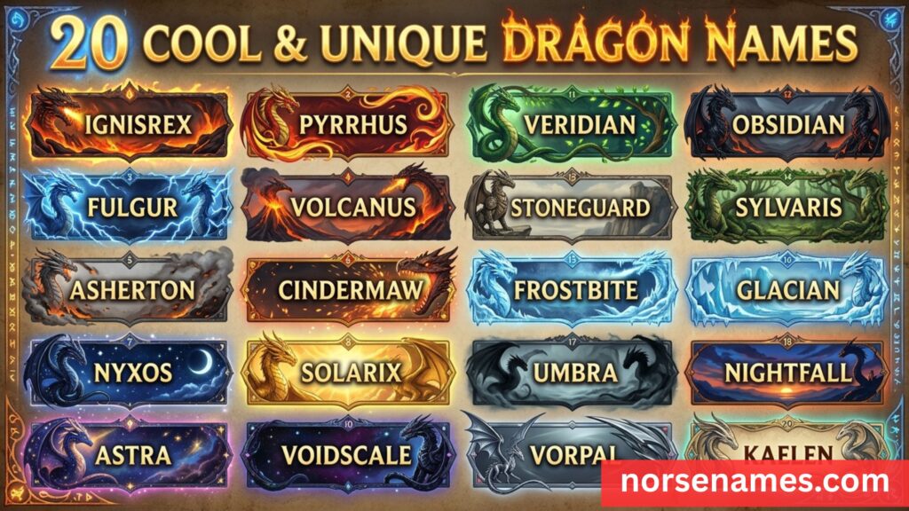 Cool & Unique Dragon Names