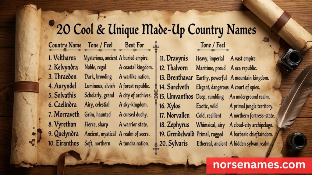 Cool & Unique Made-Up Country Names