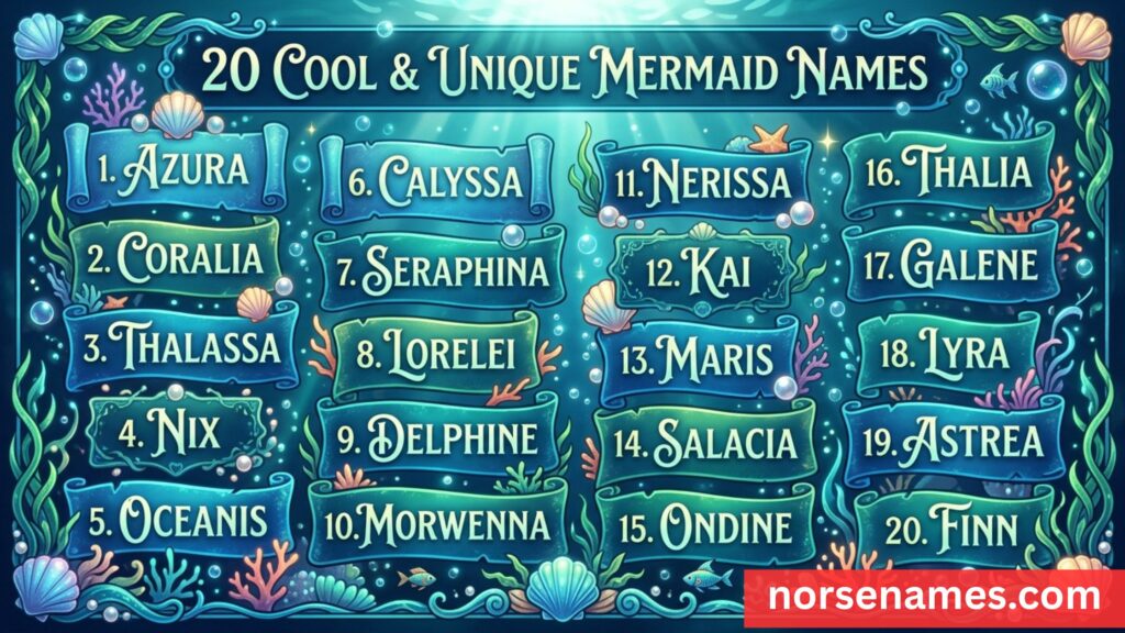 Cool & Unique Mermaid Names