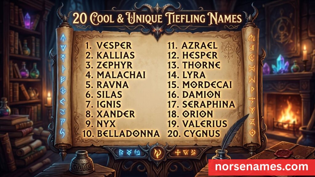 Cool & Unique Tiefling Names