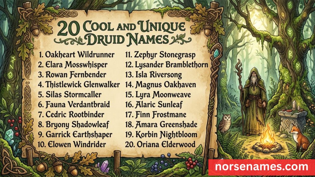 Cool and Unique Druid Names