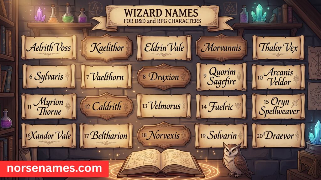 D&D Wizard Names and RPG Wizard Names