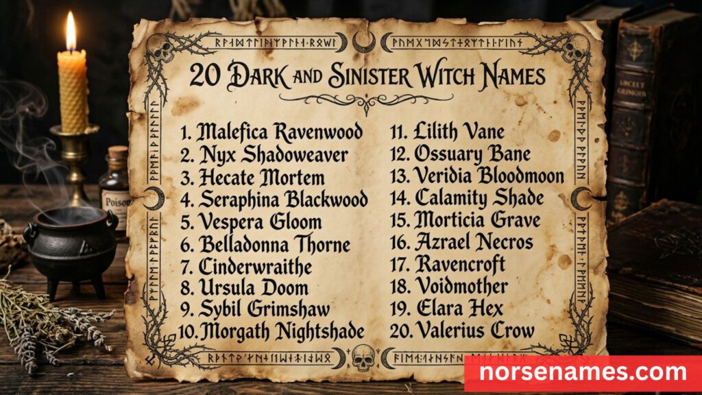 Dark and Sinister Witch Names