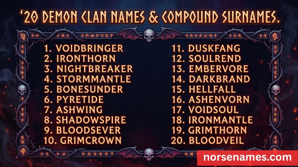 Demon Clan Names and Compound Surnames