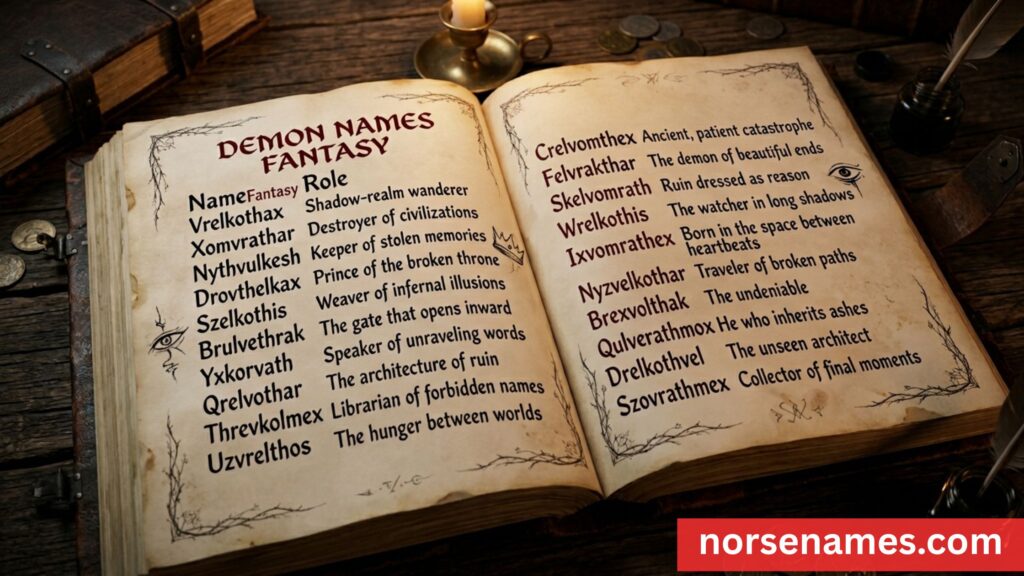 Demon Names Fantasy