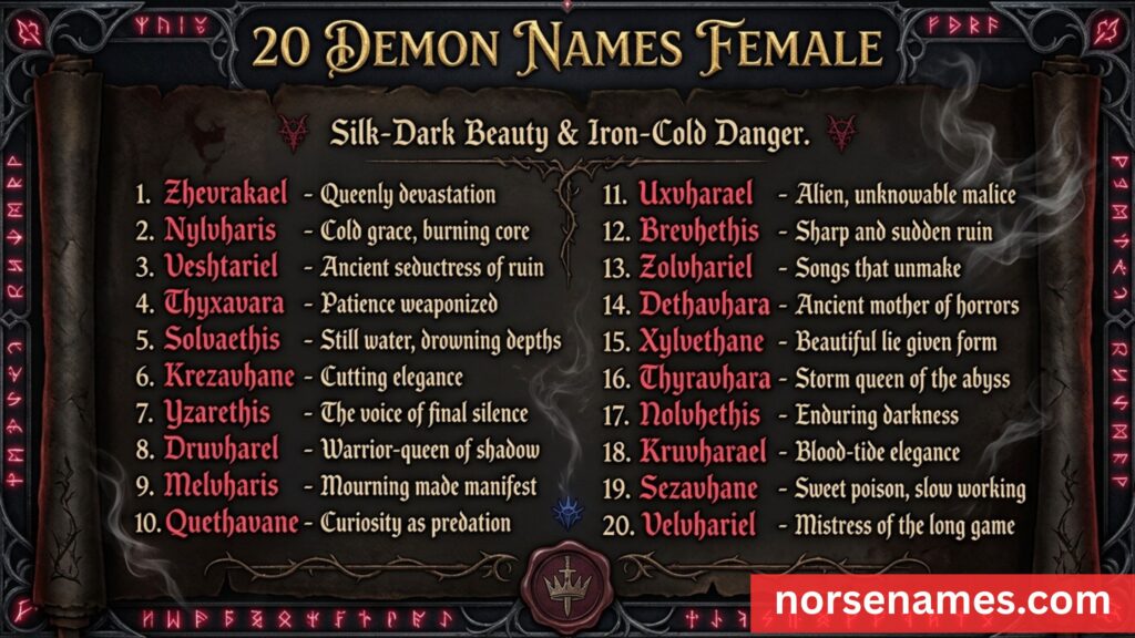 Demon Names Female