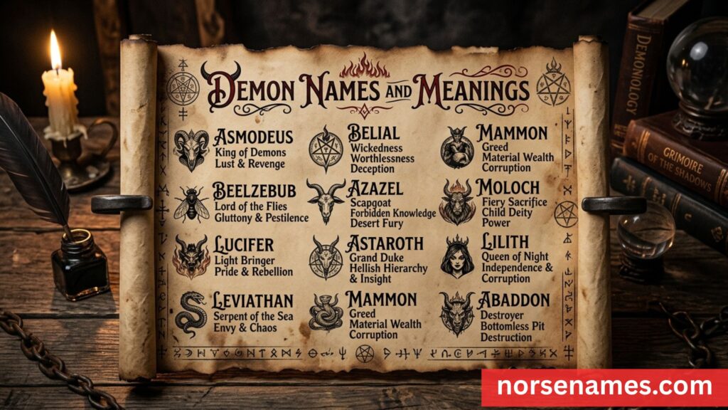 Demon Names and Meanings