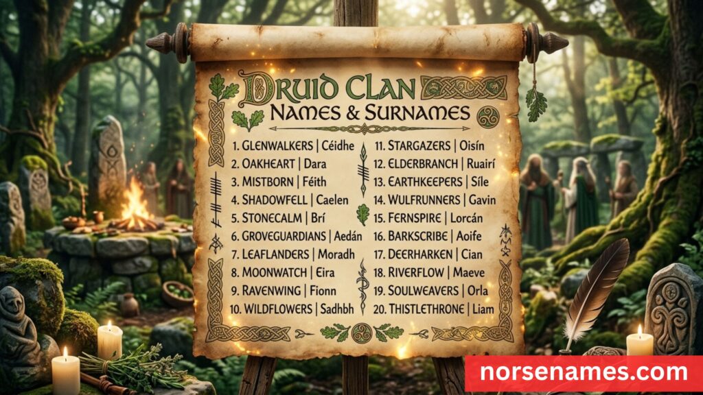Druid Clan Names and Surnames