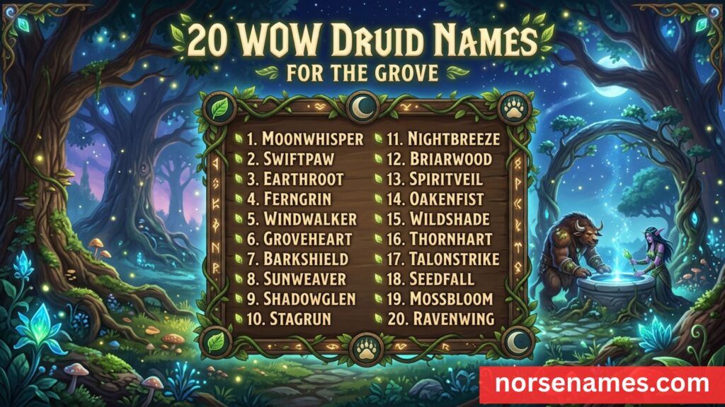 Druid Names WoW