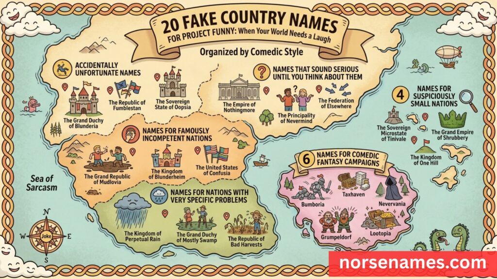 Fake Country Names for Project Funny