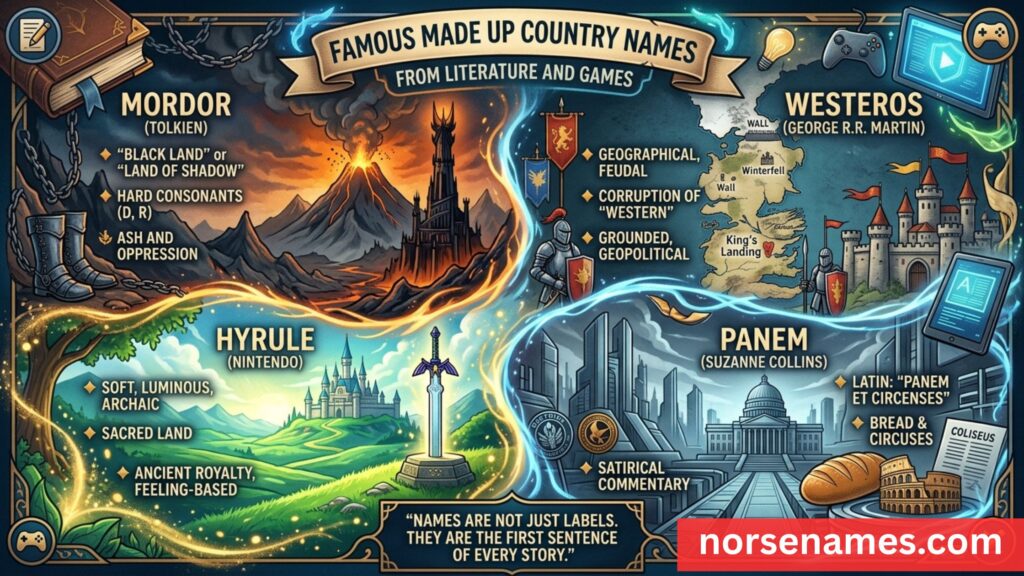 Famous Made Up Country Names From Literature and Games