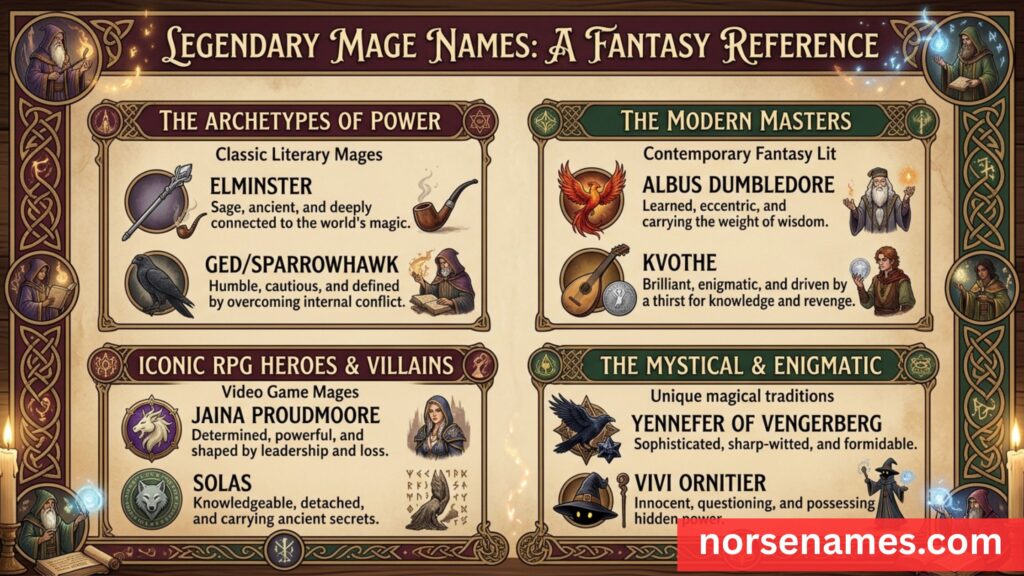 Famous Mage Names From Literature & Games
