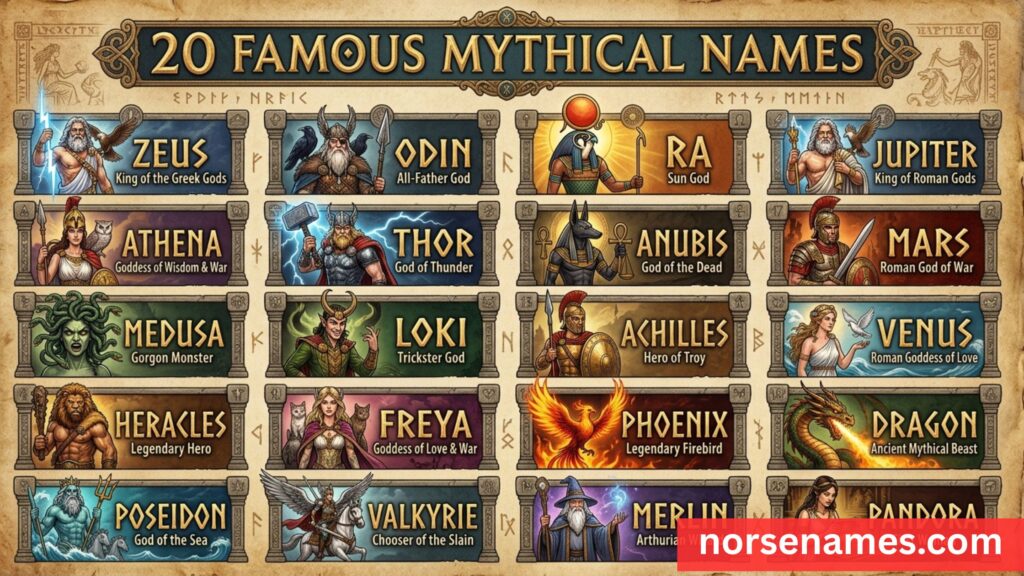 Famous Mythical Names