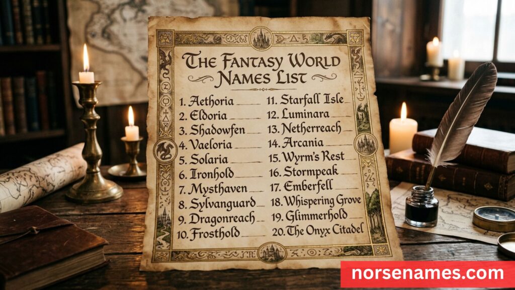 Fantasy World Names List