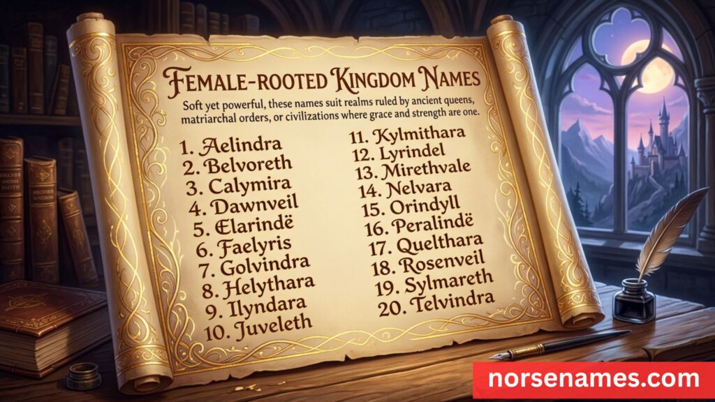 Female-Rooted Kingdom Names