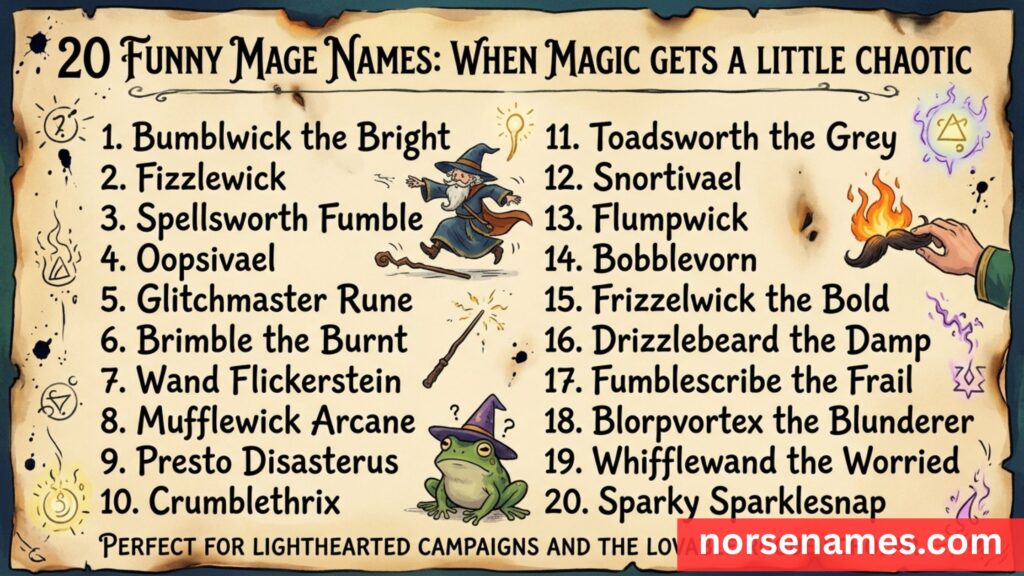 Funny Mage Names