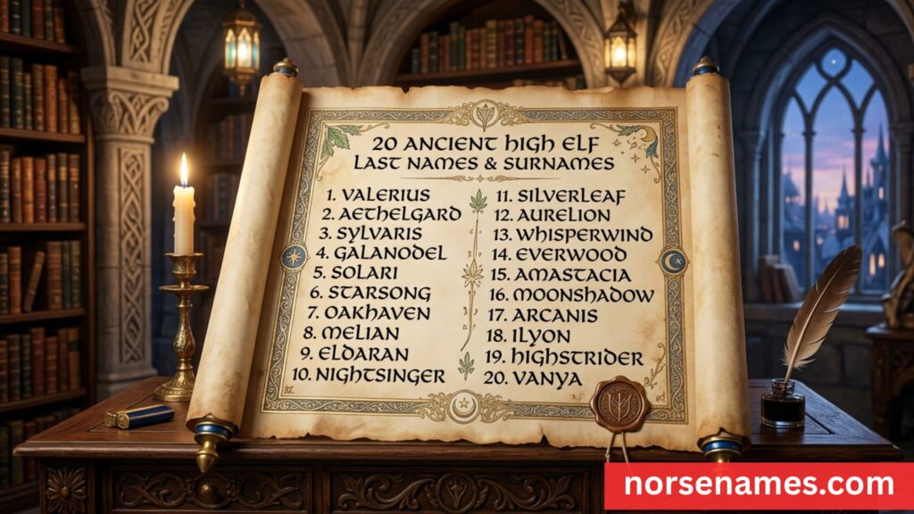 High Elf Last Names & Surnames
