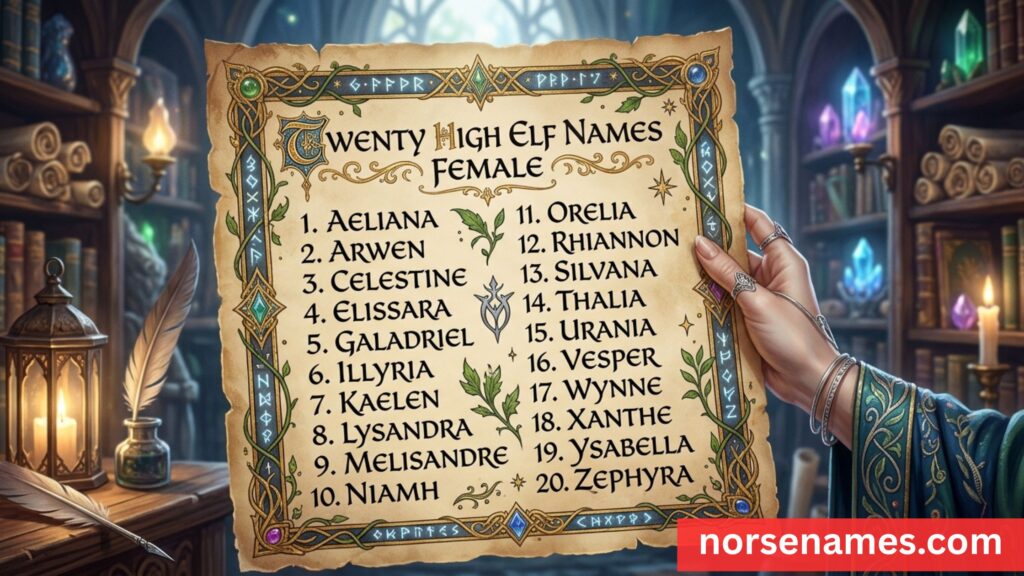 High Elf Names Female