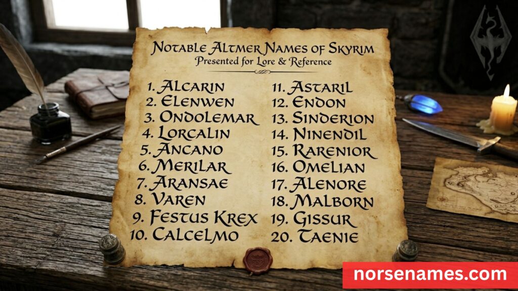 High Elf Names Skyrim