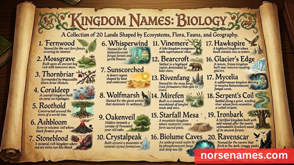 Kingdom Names Biology