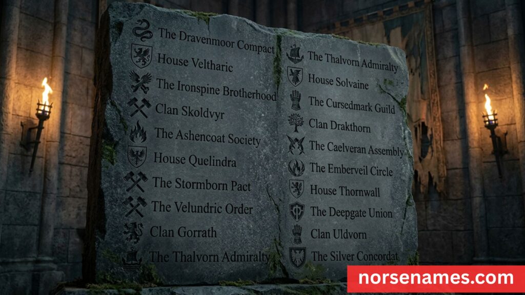 Made Up Country Clan and Faction Names