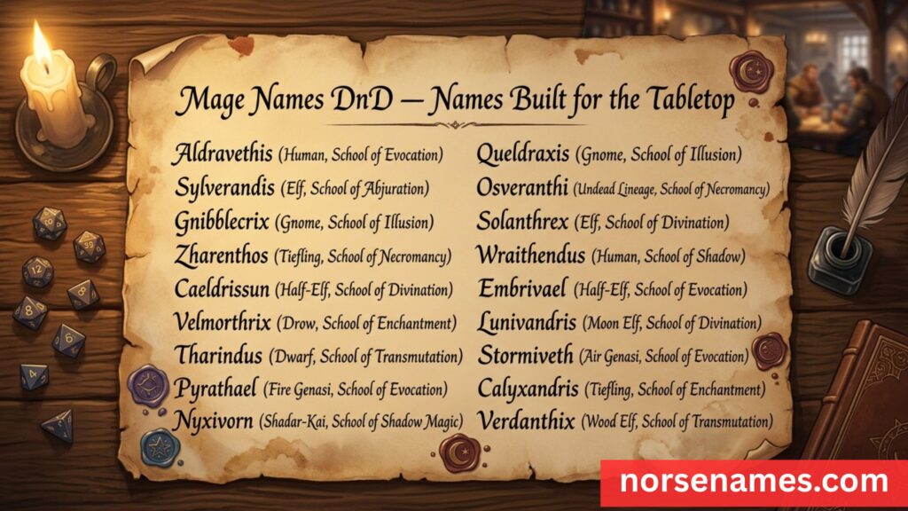Mage Names DnD