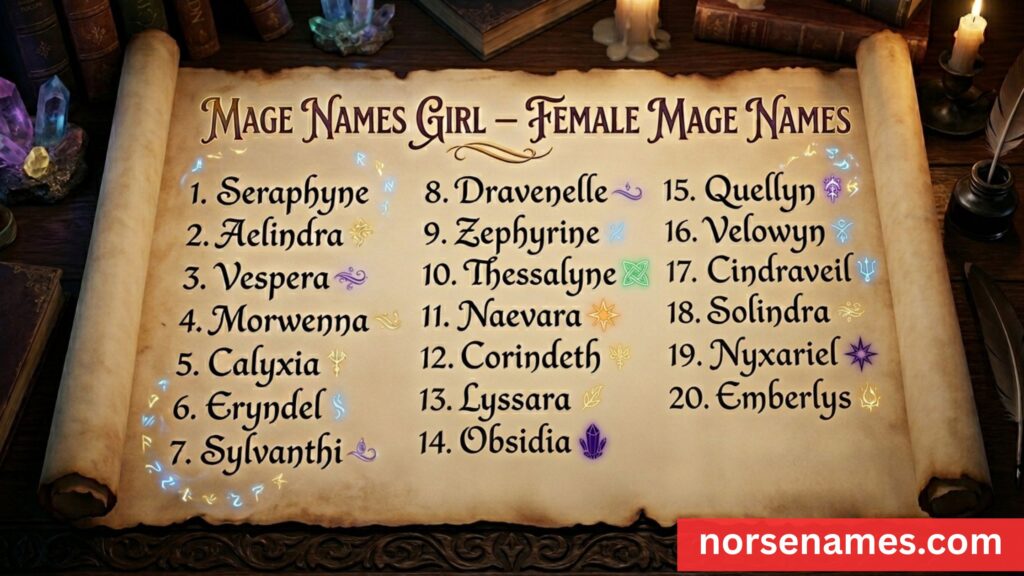 Mage Names Girl — Female Mage Names