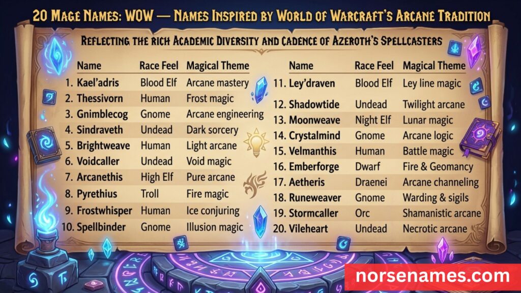 Mage Names WoW