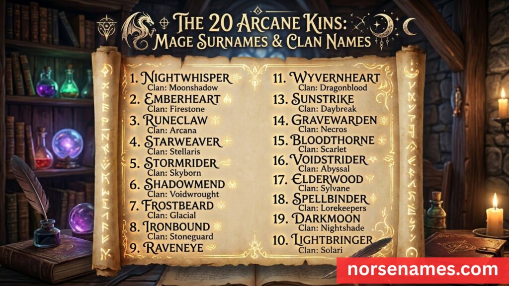 Mage Surnames & Clan Names