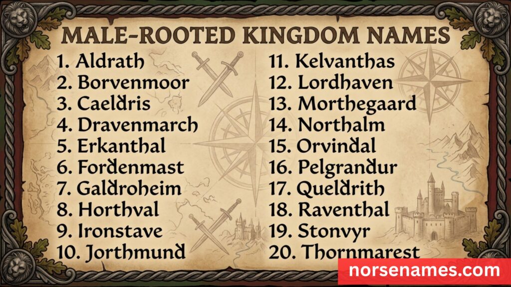 Male-Rooted Kingdom Names