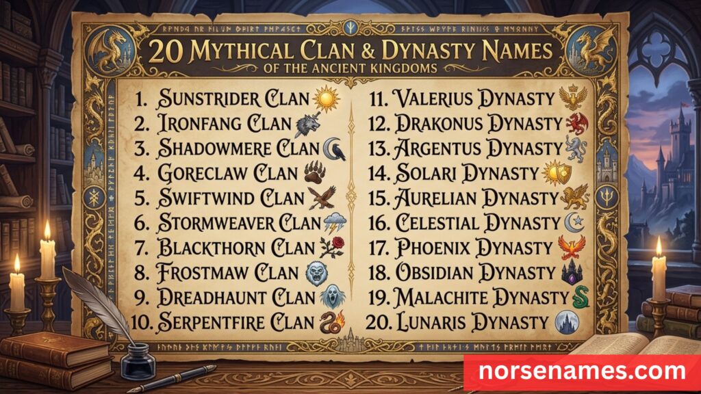 Mythical Clan & Dynasty Names