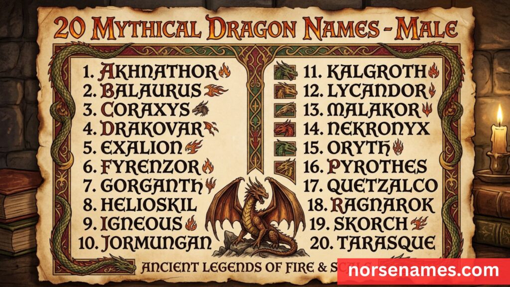 Mythical Dragon Names Male