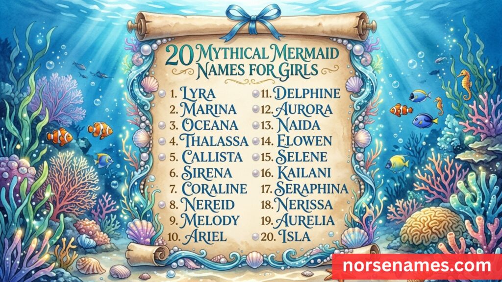 Mythical Mermaid Names Girls
