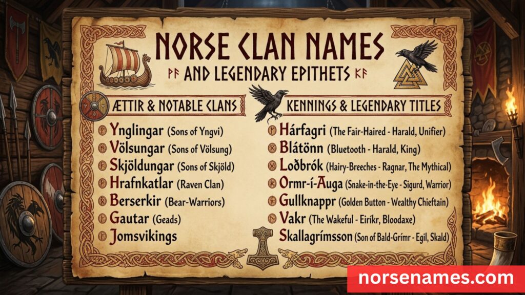 Norse Clan Names and Legendary Epithets