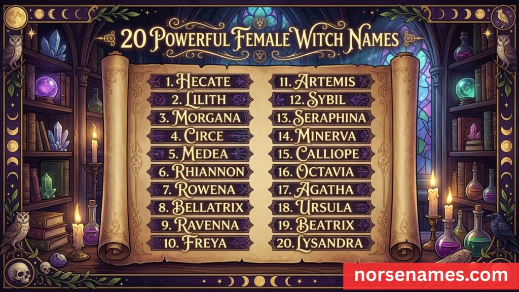 Powerful Female Witch Names
