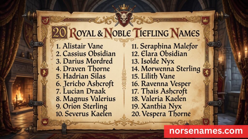 Royal & Noble Tiefling Names