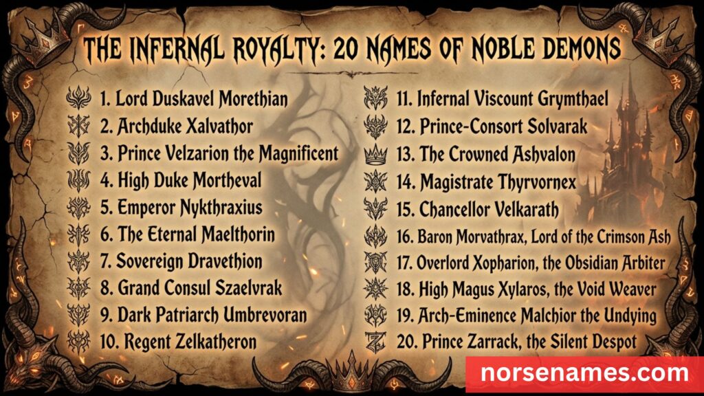 Royal and Noble Demon Names