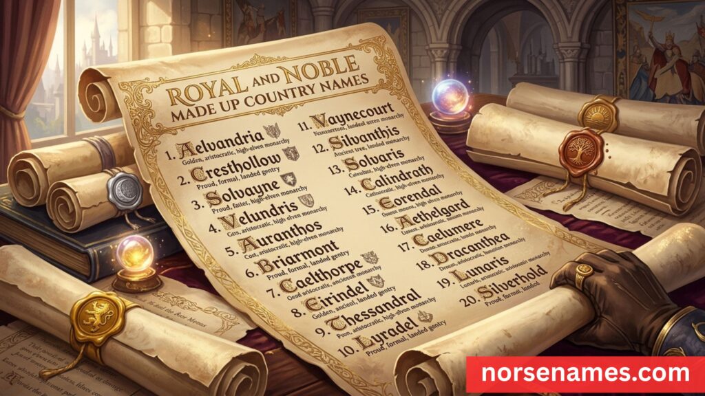 Royal and Noble Made Up Country Names