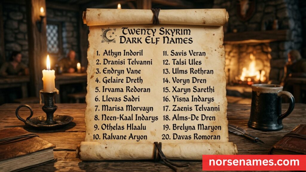 Skyrim Dark Elf Names