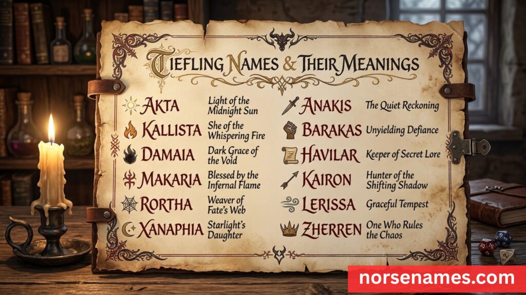 Tiefling Names and Meanings