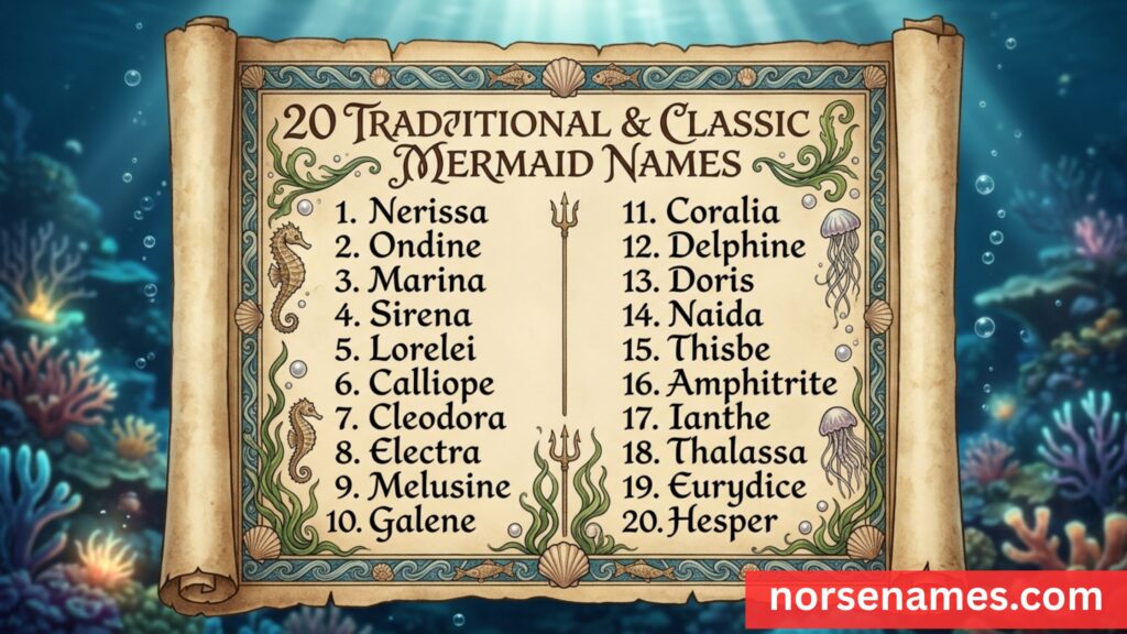 Traditional & Classic Mermaid Names
