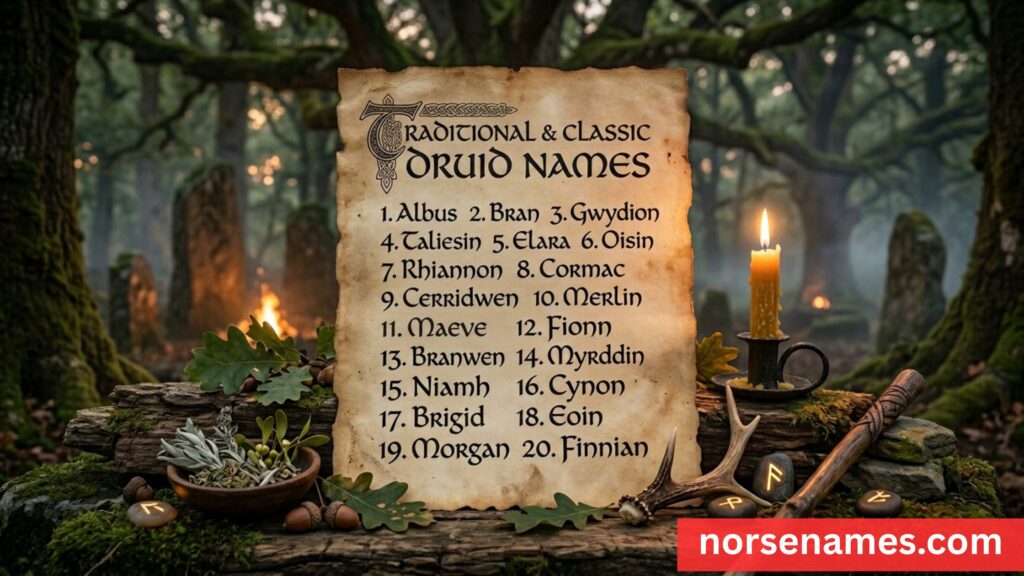 Traditional and Classic Druid Names