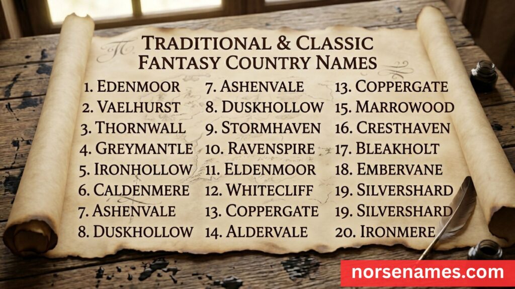 Traditional and Classic Made Up Country Names