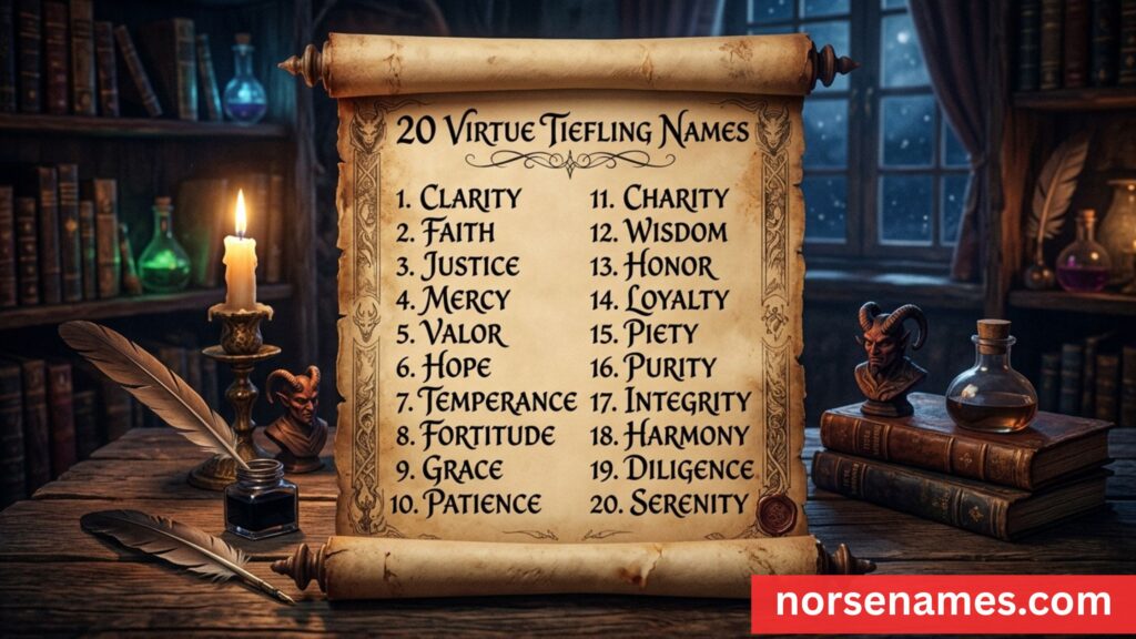 Virtue Tiefling Names