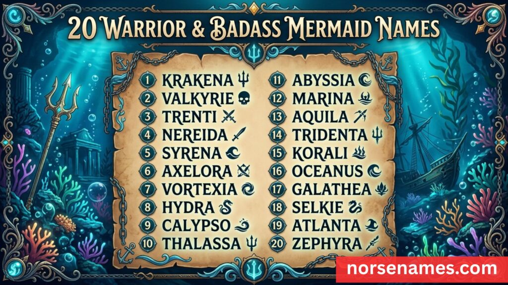 Warrior & Badass Mermaid Names