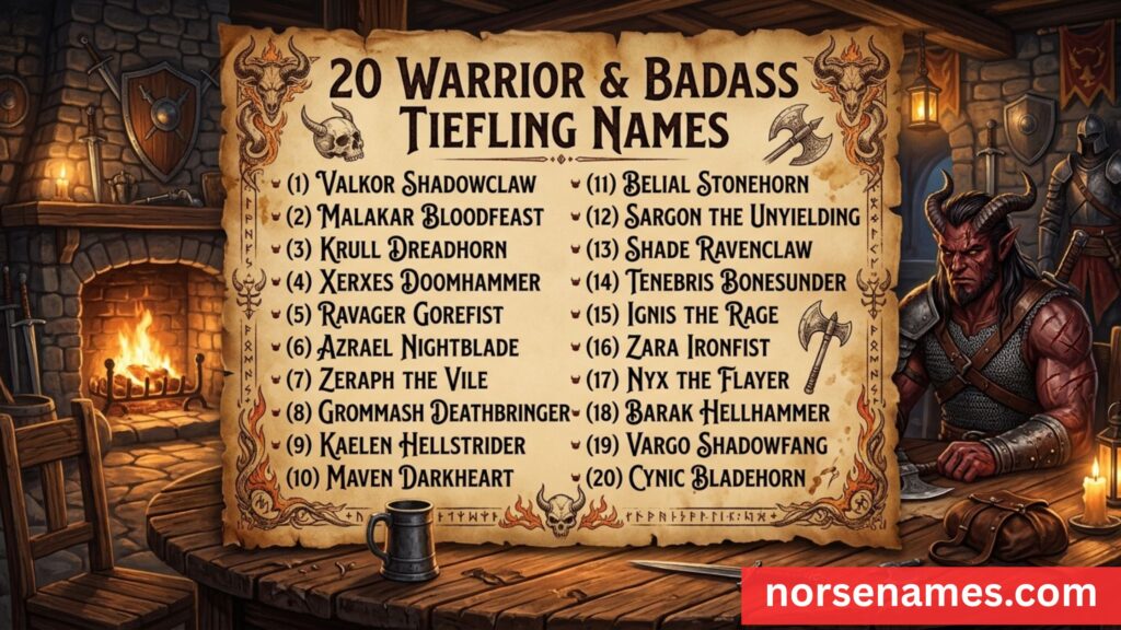 Warrior & Badass Tiefling Names