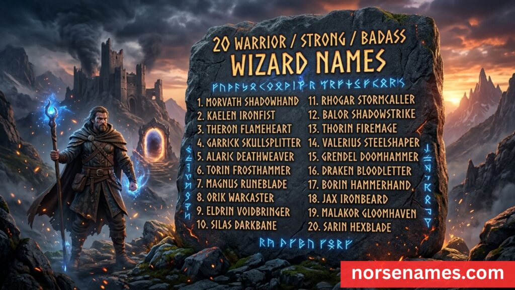 Warrior / Strong / Badass Wizard Names