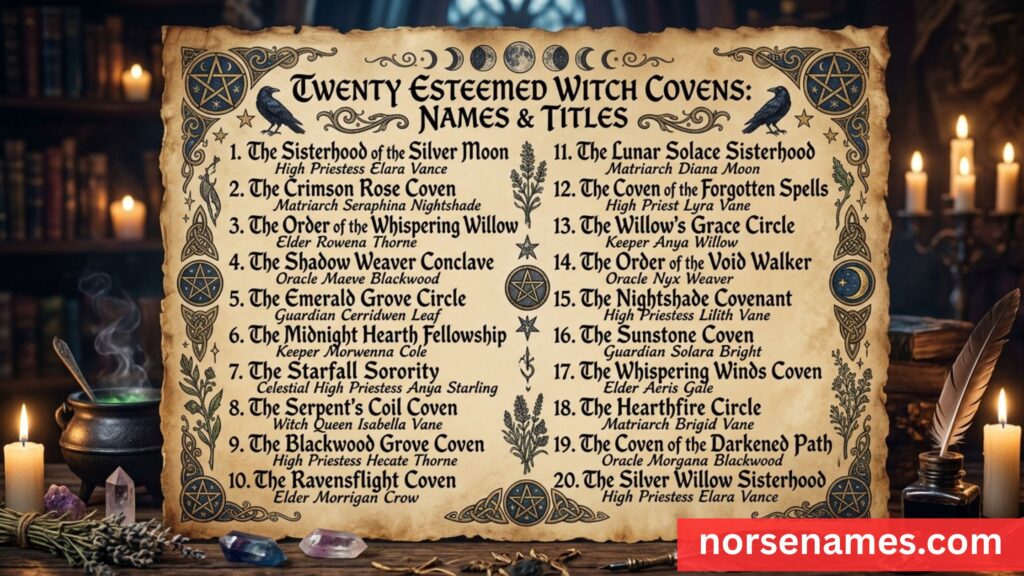 Witch Coven Names and Titles