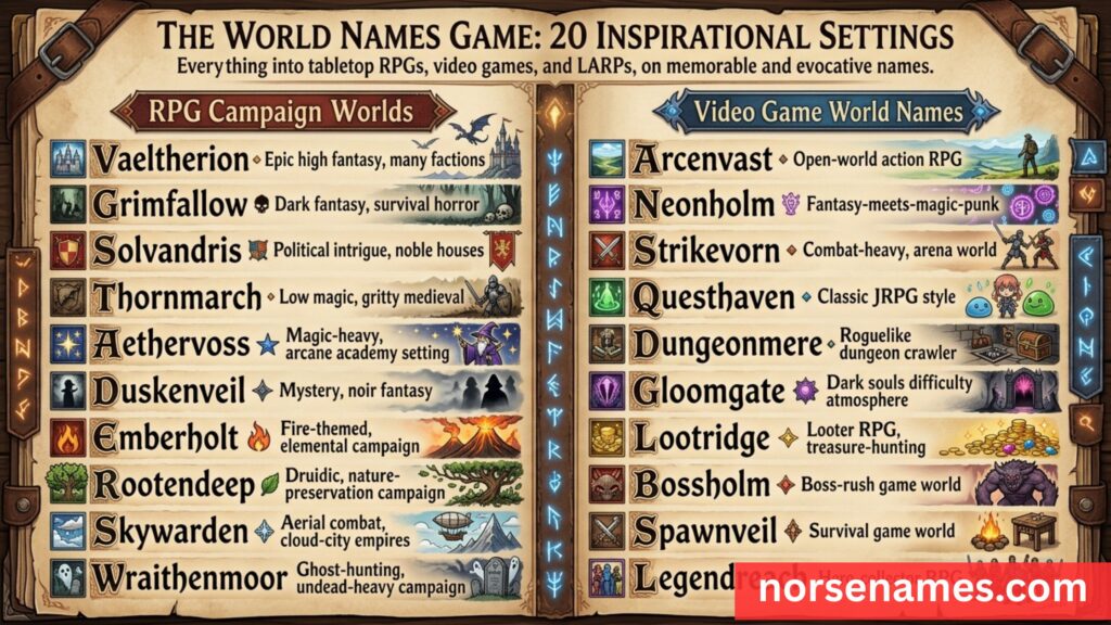 World Names Game